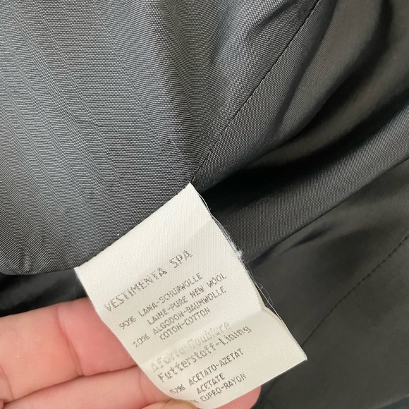 VESTIMENTA Made in Italy Vintage Textured Wool Blend Patch Pocket Jacket Size 40 - Picture 7 of 8